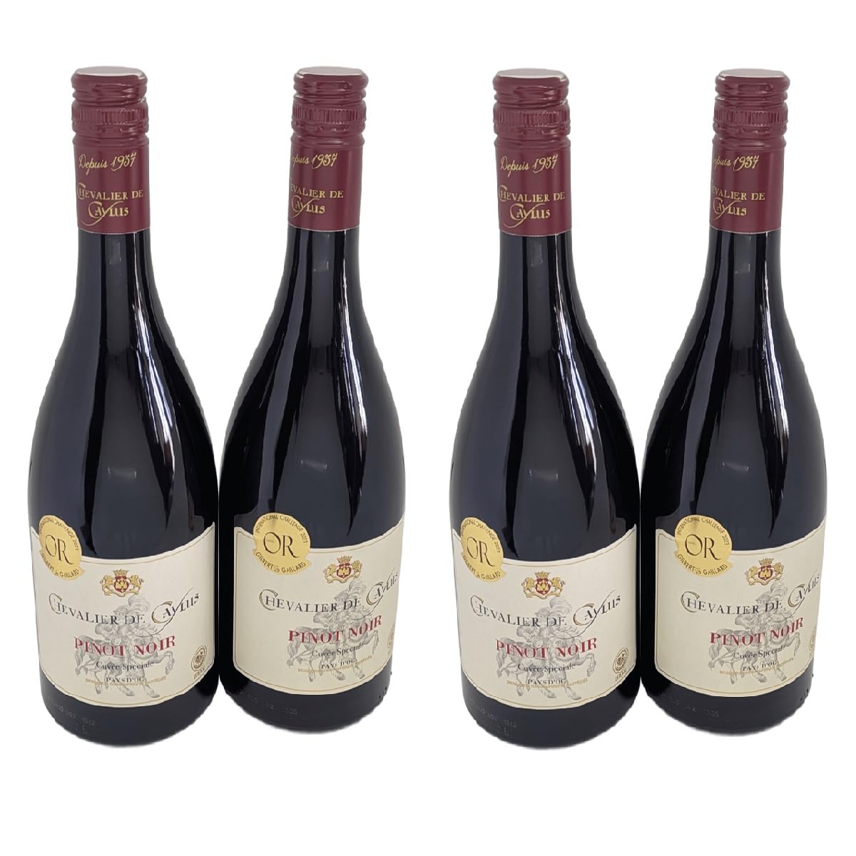ピノ・ノワール キュヴェ・スペシャル, 赤ワイン, フランス産, 750ml×4本セット, ミディアムボディ, アルコール度数13.5%