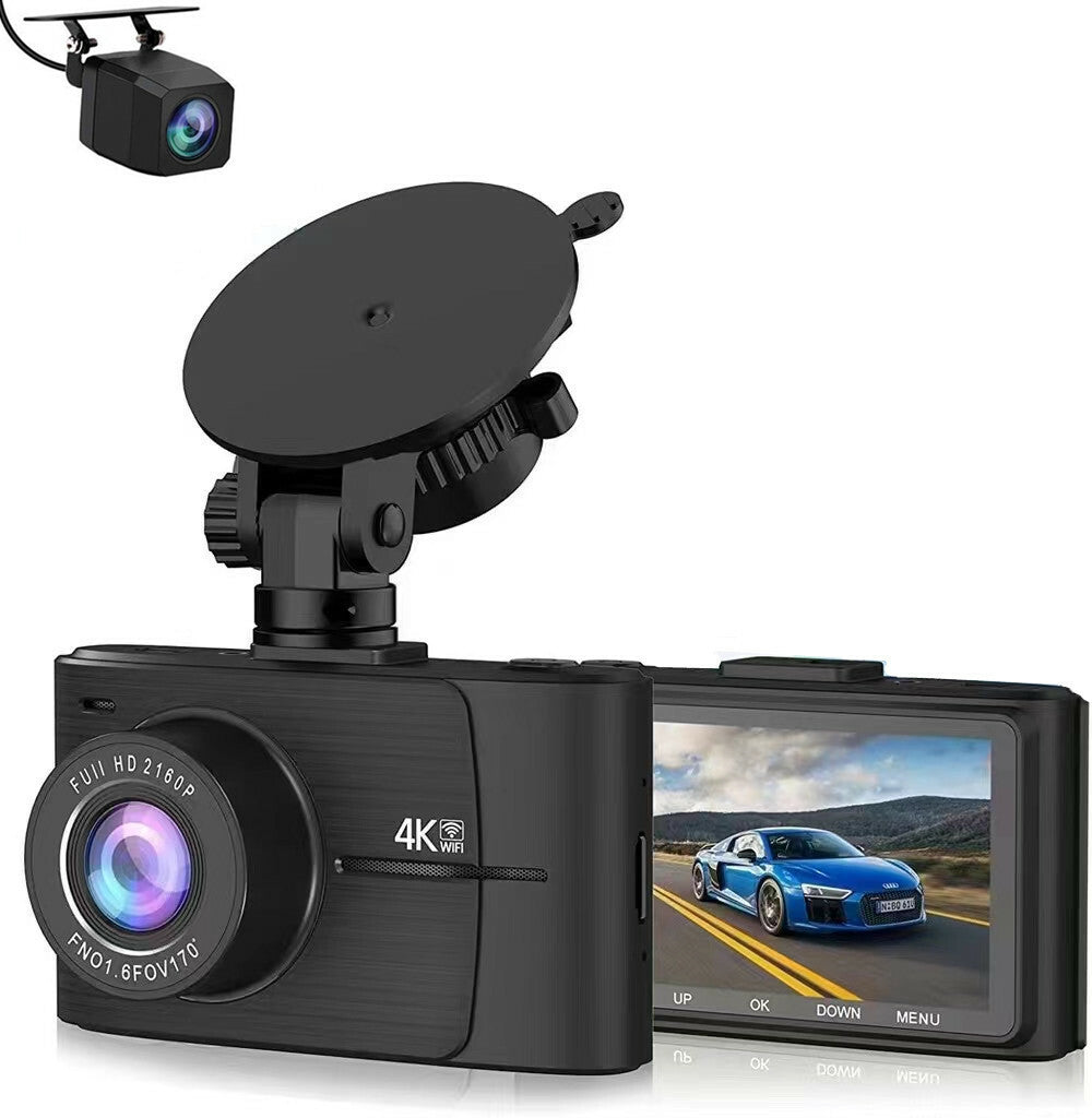 ドライブレコーダー 前後カメラ 4K HDR機能 GPS搭載　 Wi-Fi搭載　 Gセンサー 170度広角　32GBカード付