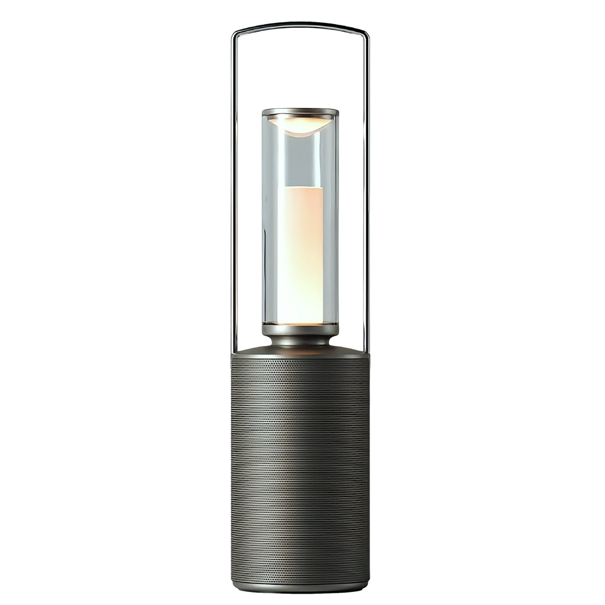 SHARP (シャープ ) ポータブル スピーカー ランタン DL-FS01L-S 充電式 サイズ：直径69 × 高さ278（mm）器具光束：130ルーメン 素子光速：200ルーメン 柔らかい光 暖かみのある光 全方位360° スピーカー Bluetooth5.0生活防水IP54 軽量 450g コンパクト 国内専用 Sharp Portable Speaker Lantern