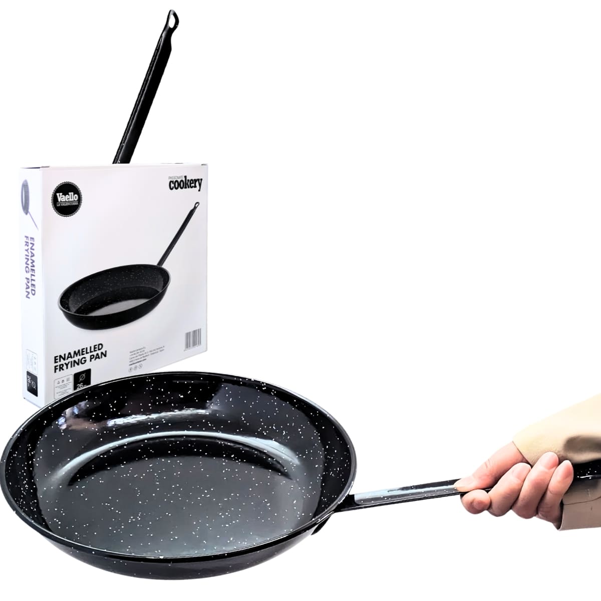 Vaello フライパン 直径26cm エナメル加工 スチール製 直火専用(直火、オーブン)食器洗い機対応 スペイン製 Vaello ・La ・Valenciana #61222
