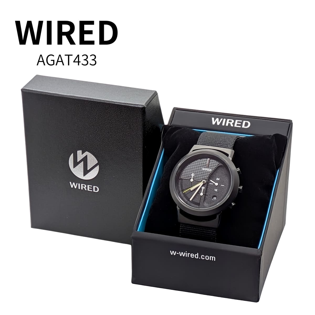 セイコー メンズ腕時計 ワイアード WW(ツーダブ)AGAT433 VD53 ストリートファッション ストップウオッチ機能 防水10気圧 レッド 腕時計の直径:41mm ベルト幅:22mm 風防:ハードレックスガラス