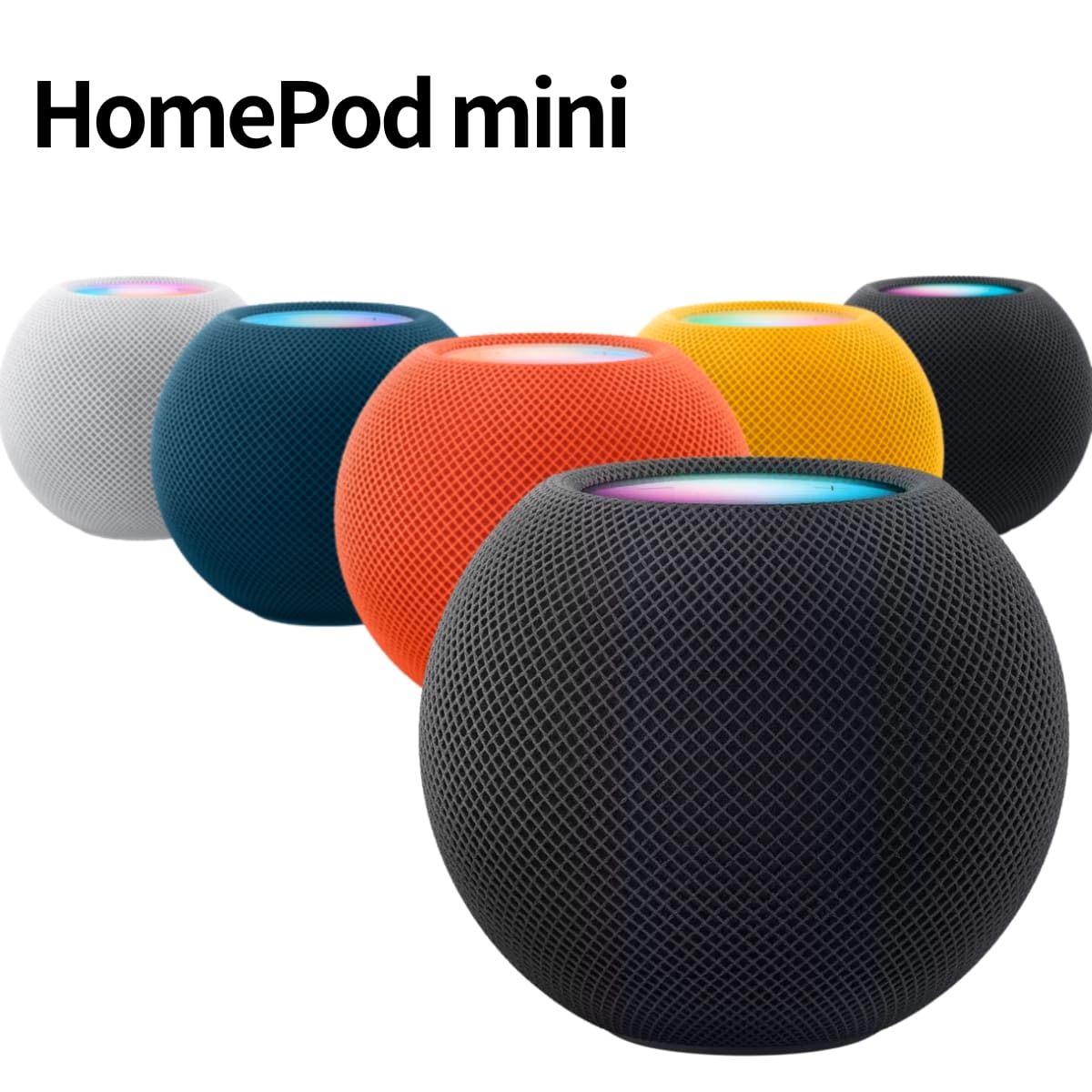 Apple HomePod mini MY5G2J/Aスマートスピーカー 360度 Siri対応 スマートホームの管理がすべて1台に  #51086