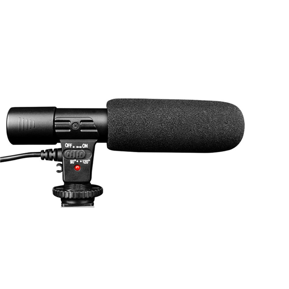 CHAOYILIU 外付けマイク 一眼レフ マイク 外部マイク カメラマイクロホン 一眼レフ対応 指向性コンデンサーマイク D-SLRカメラ用マイク 3.5mmデジタルビデオ録音用マイク Nikon Canon DV ブラック 日本語取扱説明書付