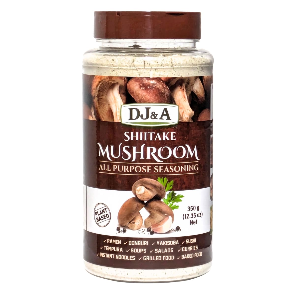 【秋の暮らし 送料無料】DJ＆A しいたけマッシュルーム シーズニング 350g 植物性 万能調味料 ラーメン どんぶり 焼きそば 寿司 スープ カレー インスタントラーメン 天ぷら サラダ 焼き物 オーストラリア産 #57474 調味料 マッシュルーム 2WAYトッピング ふりかけ